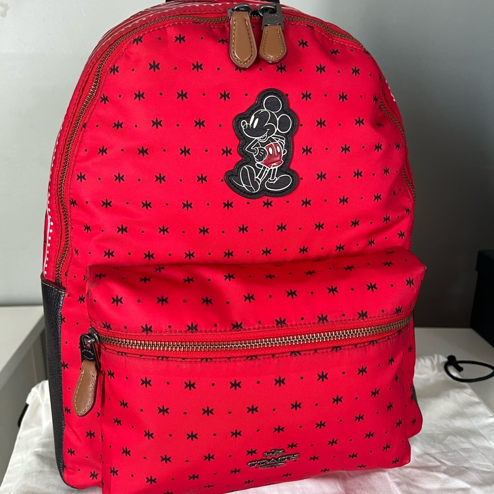 COACH CHARLIE BACKPACK IN BANDANA PRINT WITH MICKEY